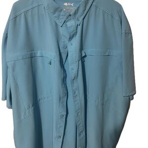 Silver Bait Men's Blue Casual Button Down Shirt